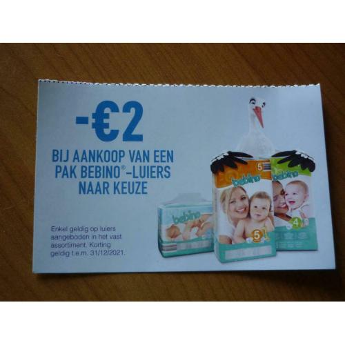 Gratis Aldi Bebino luiers pampers kortingsbon pampers 2 euro