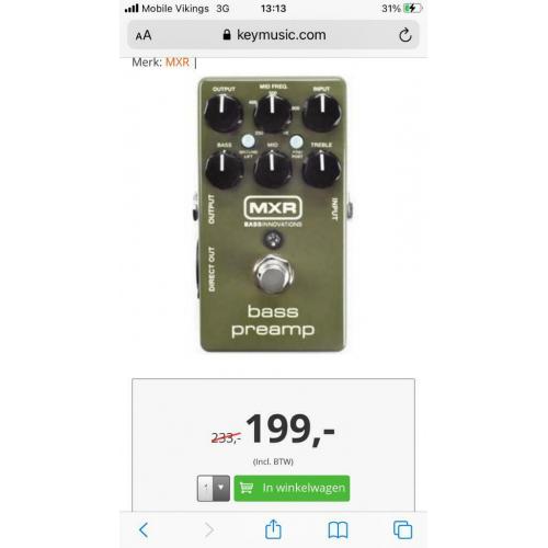 MXR Bass preamp