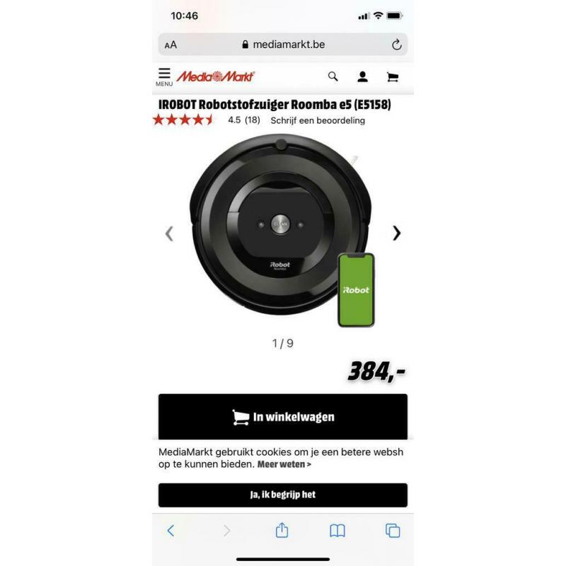 NIEUWE irobot Roomba e5